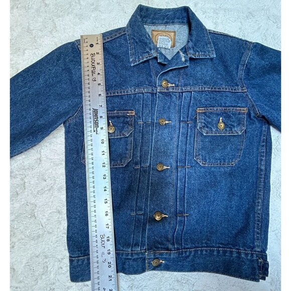 Vintage Peter Golding London Mens XS Denim Shirt Jacket Blue Flap Pockets Casual - Picture 6 of 8